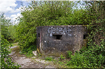 SJ9170 : WWII Cheshire: Lyme Green pillbox, Macclesfield Canal (2) by Mike Searle