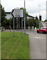 Turn left ahead for Northway Trading Estate and Ashchurch station