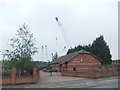 Cranes over the Kingdom Hall on Humber Street