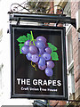 NY9364 : Sign for The Grapes, St. Mary's Chare by Mike Quinn
