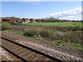 View from a Chester-Holyhead train - Housing around a playing field