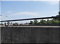 Concrete wall on the Great Cambridge Roundabout