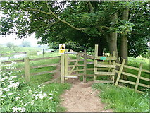 SE5158 : Kissing gate on the path round Beningbrough Park by Eirian Evans