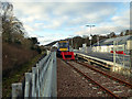 A train for Edinburgh stands at the Tweedbank terminus