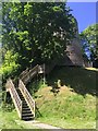 The keep at Bronllys Castle