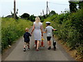 Walking along Yewtree Hill Road