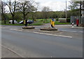 Pedestrian refuge in New Road, Tir-y-berth