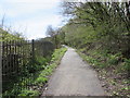 Path/side road at the edge of the Rhymney Line, Tir-y-berth