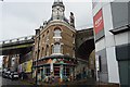 Corner clock tower (Wahaca)