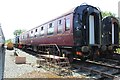 Carriage undergoing restoration work at Llynclys