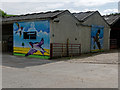 Art where least expected:  farm buildings at Knockbain