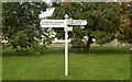 Signpost on Village Green, Luckington, Wiltshire 2013