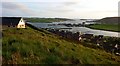 Looking down on Easterhoul Chalets at Scalloway