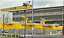 J3574 : Wind turbine parts, Harland & Wolff Belfast (June 2018) by Albert Bridge