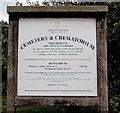 Cheltenham Cemetery & Crematorium information board