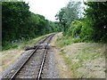 View from a Wareham-Swanage train - Farm track crossing