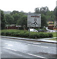 Gelligroes Roundabout direction sign, Pontllanfraith