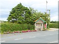 Bus shelter and post box at Hawsker