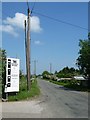 Grunty Fen Road, looking north to a 3 metre spot height