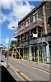 Emporium Buildings under scaffolding, Bargoed