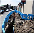 Welsh Water trench, East Market Street, Newport