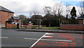 Fenced-off area on the east side of Wrexham Road, Cefn-y-bedd, Flintshire