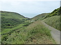 View towards Marsland Mouth, along the lane from Mead