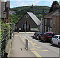 Zigzag yellow markings on Church Street, Bargoed