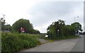 Bus stop by A48 and footpath to Ewenny Priory