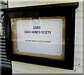 SX2553 : Looe Sarcasm Society noticeboard, Lower Chapel Street, East Looe by Jaggery