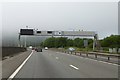 Motorway gantry over M4 near junction 40