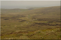 HU4131 : View over Burn of Lax Dale from Tongue Field, Shetland by Andrew Tryon
