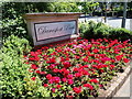 Flower bed at the entrance  to Danesfort Park