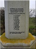 TG4719 : Names of the fallen in WW1 on the war memorial for East and West Somerton by Helen Steed