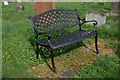 Seat in churchyard of Holy Trinity Church, Trimpley, Worcs