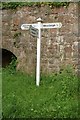 Modern Devon CC Fingerpost at Rocknell Hill