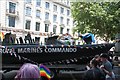 TQ2980 : View of the Royal Marines float in the Pride London parade by Robert Lamb