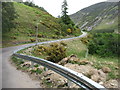 New barriers beside the Coignafearn road