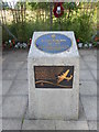 Close up view of the Barnes Wallis memorial