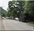 UPS delivery van parked in New Road, Deri