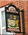 SJ8398 : Sign of the Egerton Arms Hotel by Gerald England