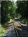 Gentle curve along single-track railway