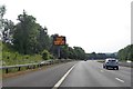 Illuminated sign by M4 south-west of Pencoed