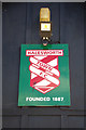 TM3977 : Halesworth Town Football Club sign by Geographer