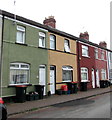 Colourful Ailesbury Street houses, Newport 