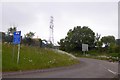 Maes-y-bryn Road, leading off the roundabout at junction 30 of M4