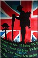 War memorial wall mural