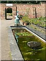 Lily pond with fountains