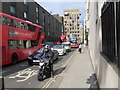 Peak hour traffic blocking Grafton Place, Euston