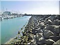 Carrickfergus, marina wall